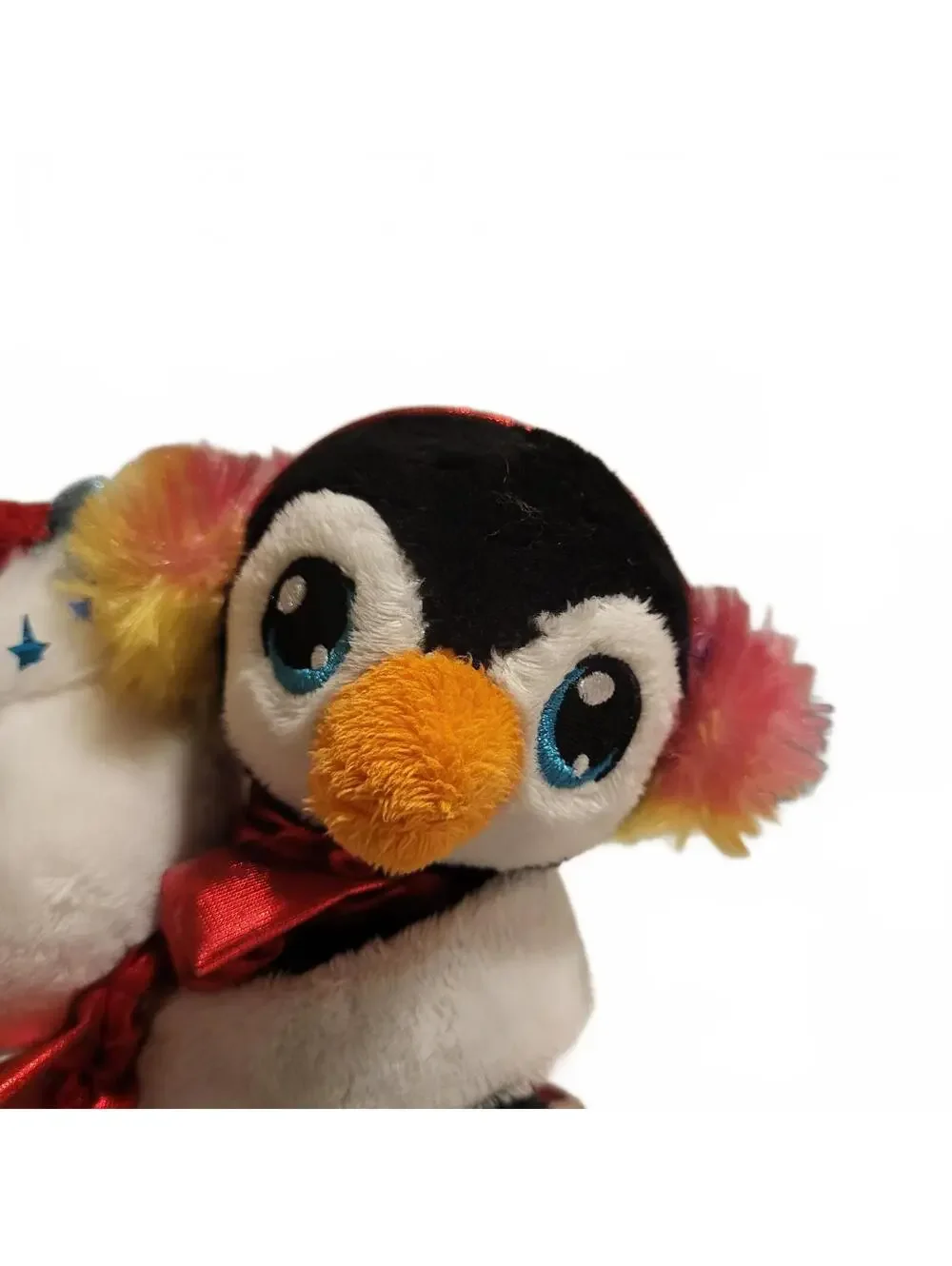 Adorable Plush Snowman and Penguin Holiday WristHuggers Colorful Accents and Sh